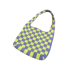 Checkered tote style bag